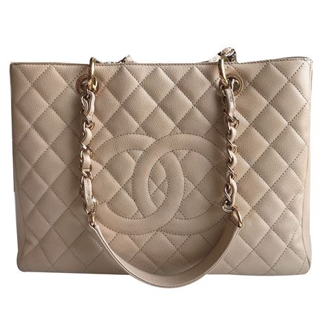 chanel shopping tote beige